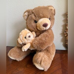 Brown Teddy Bear with Baby bear Plush Toy